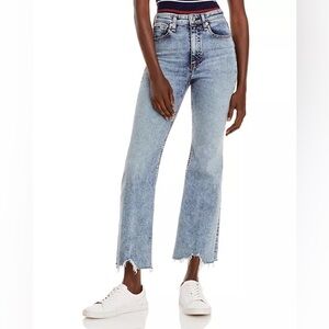 Rag & Bone Nina High Rise Flare Leg Ankle Jeans In Birch Leaf 💕